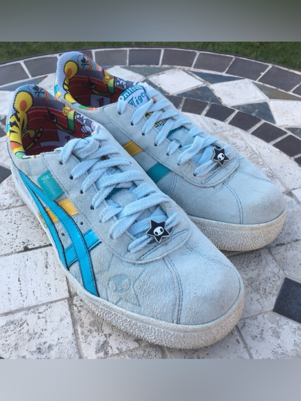 Onitsuka Tiger-Tokidoki Los Angeles 1984 Sky Blue Suede Sneakers Wmn Sz 6 D985L